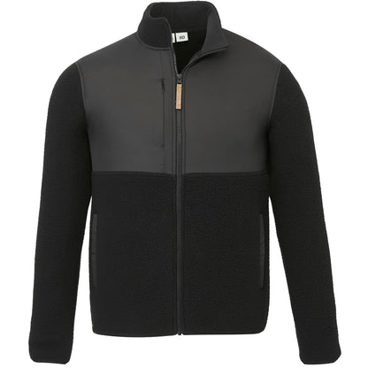 Front View of Black tentree EcoLoft Full Zip - Men's plain