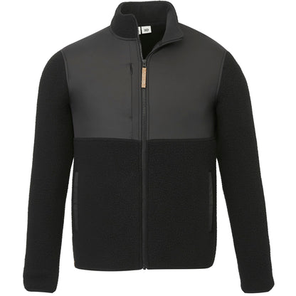 Front View of Black tentree EcoLoft Full Zip - Men's plain