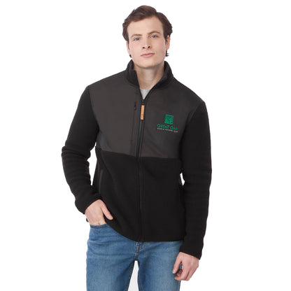 Front View of Black tentree EcoLoft Full Zip - Men's
