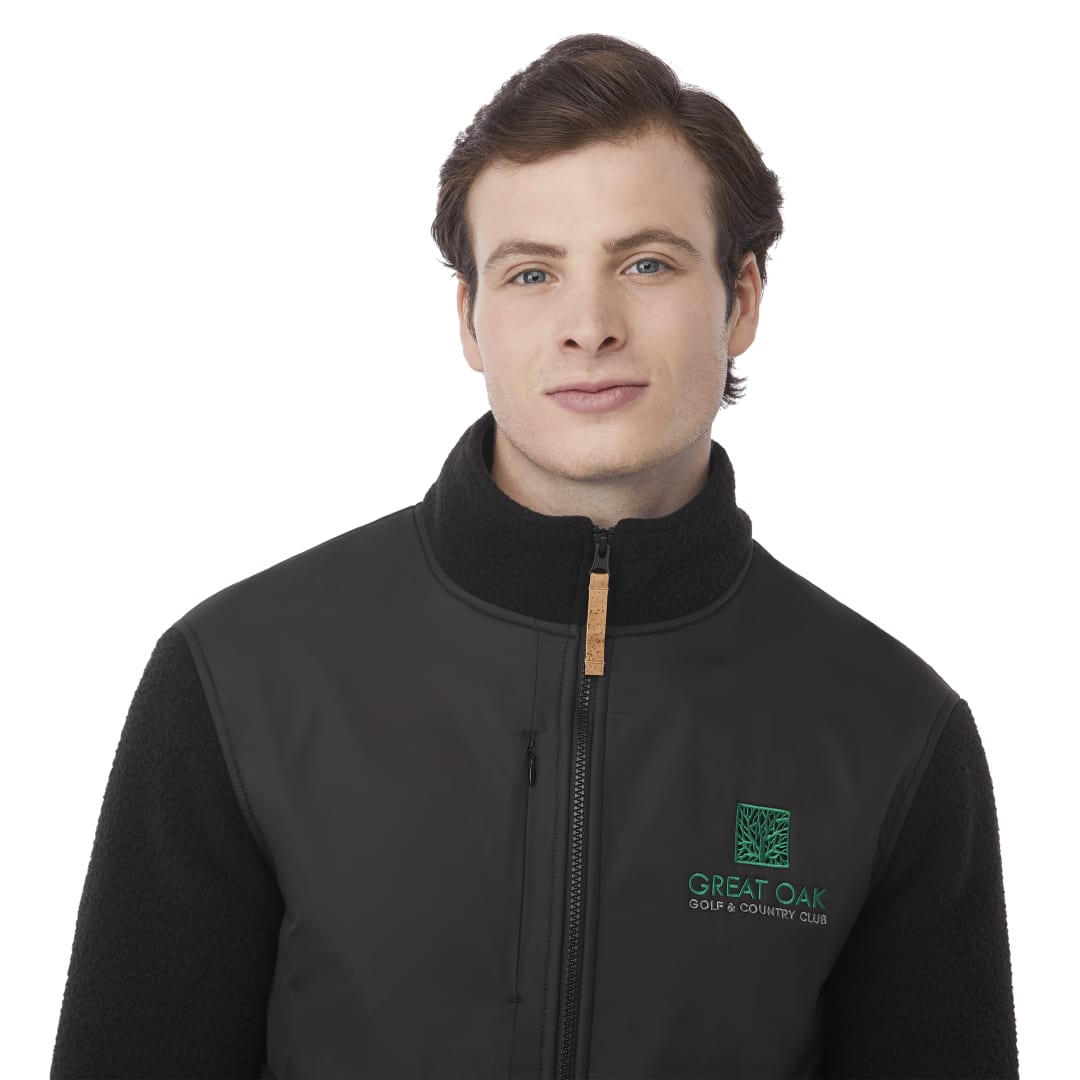 Front View of Black tentree EcoLoft Full Zip - Men's