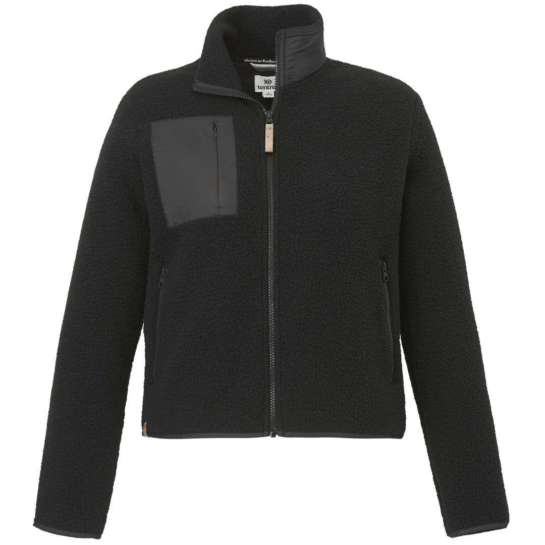 Front View of Black tentree EcoLoft Zip Jacket - Women's plain
