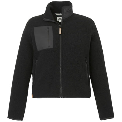 Front View of Black tentree EcoLoft Zip Jacket - Women's plain