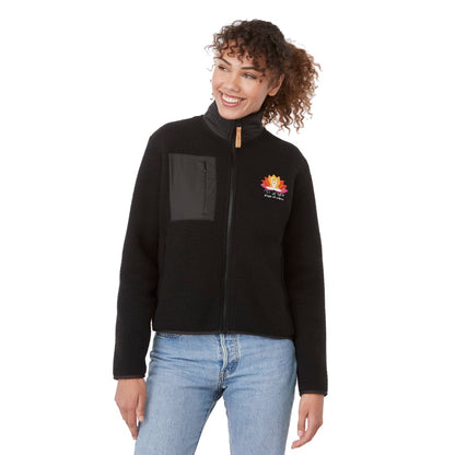 Front View of Black tentree EcoLoft Zip Jacket - Women's