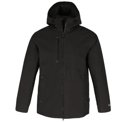 Front View of Black tentree Nimbus Rain Jacket - Men's plain