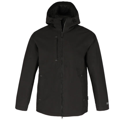 Front View of Black tentree Nimbus Rain Jacket - Men's plain
