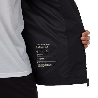 Front View of Black tentree Nimbus Rain Jacket - Men's