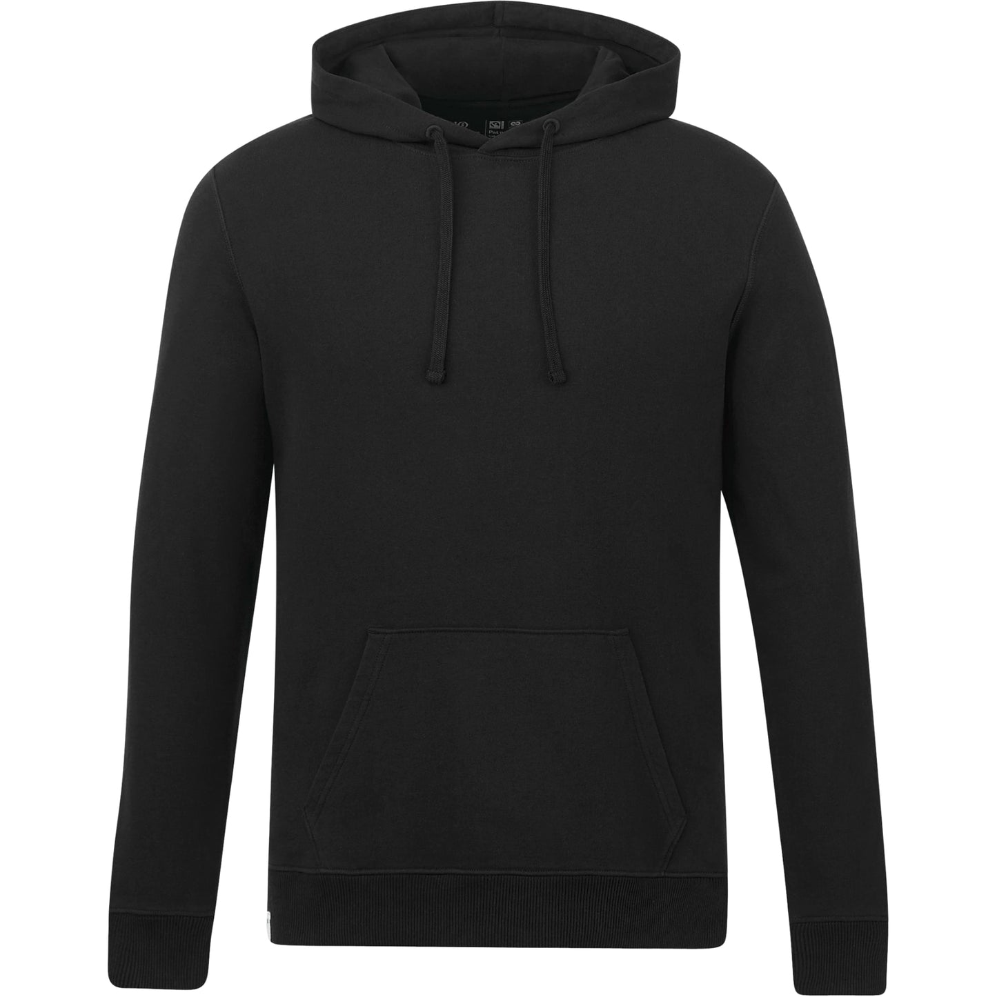Front View of Black tentree Organic Cotton Classic Hoodie - Men's plain