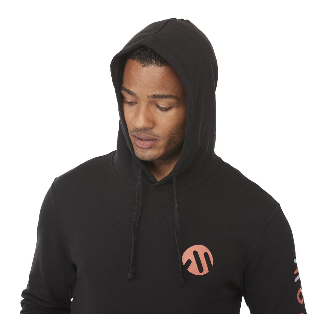 Front View of Black tentree Organic Cotton Classic Hoodie - Men's