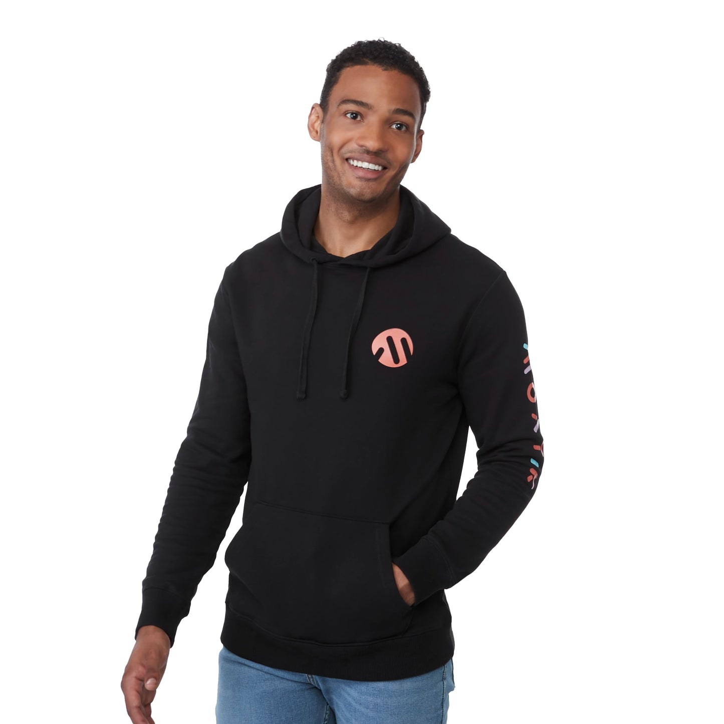 Front View of Black tentree Organic Cotton Classic Hoodie - Men's