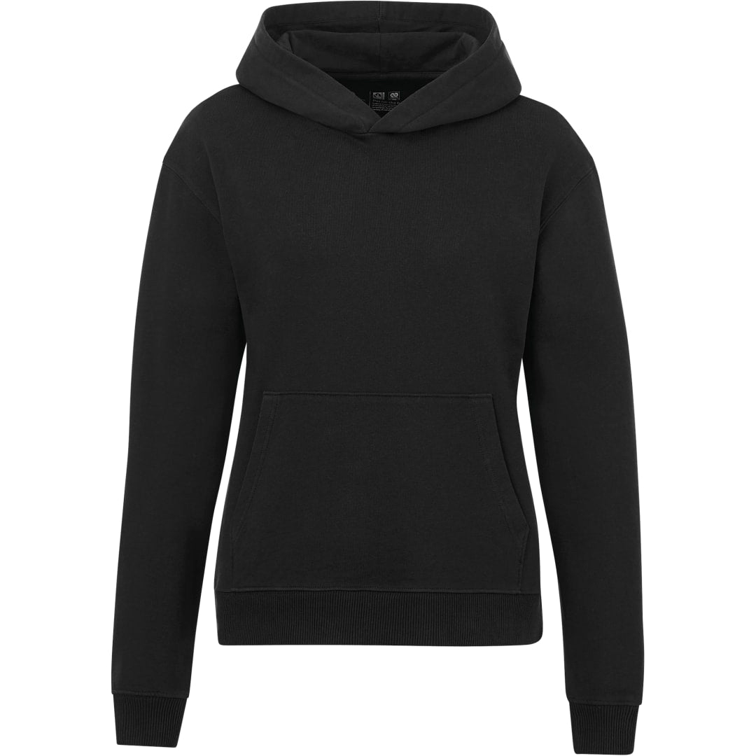 Front View of Black tentree Organic Cotton Classic Hoodie - Women's plain