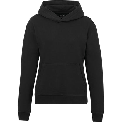Front View of Black tentree Organic Cotton Classic Hoodie - Women's plain