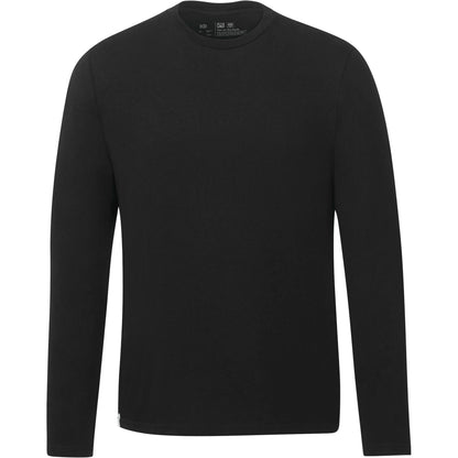 Front View of Black tentree Organic Cotton Longsleeve Tee - Men's plain