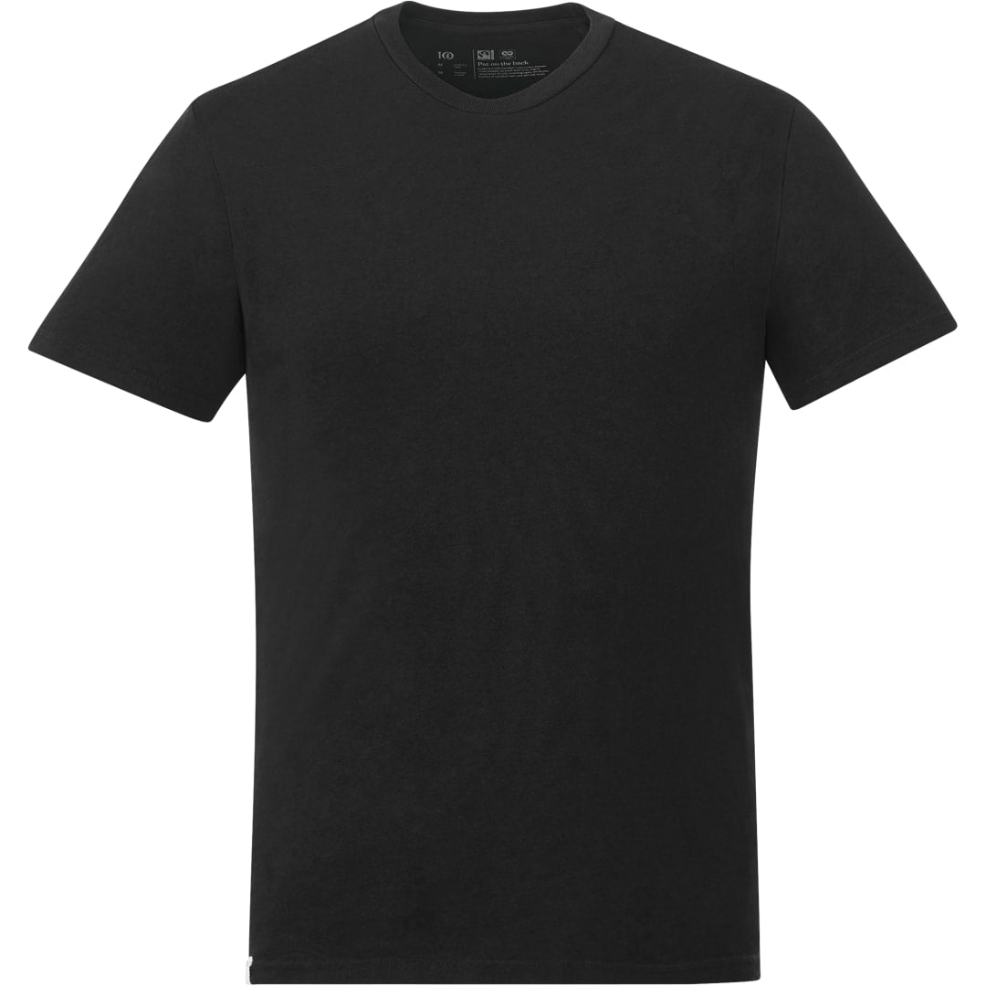 Front View of Black tentree Organic Cotton Short Sleeve Tee - Men's plain