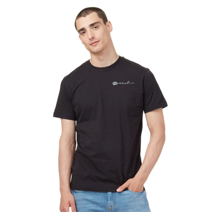 Front View of Black tentree Organic Cotton Short Sleeve Tee - Men's