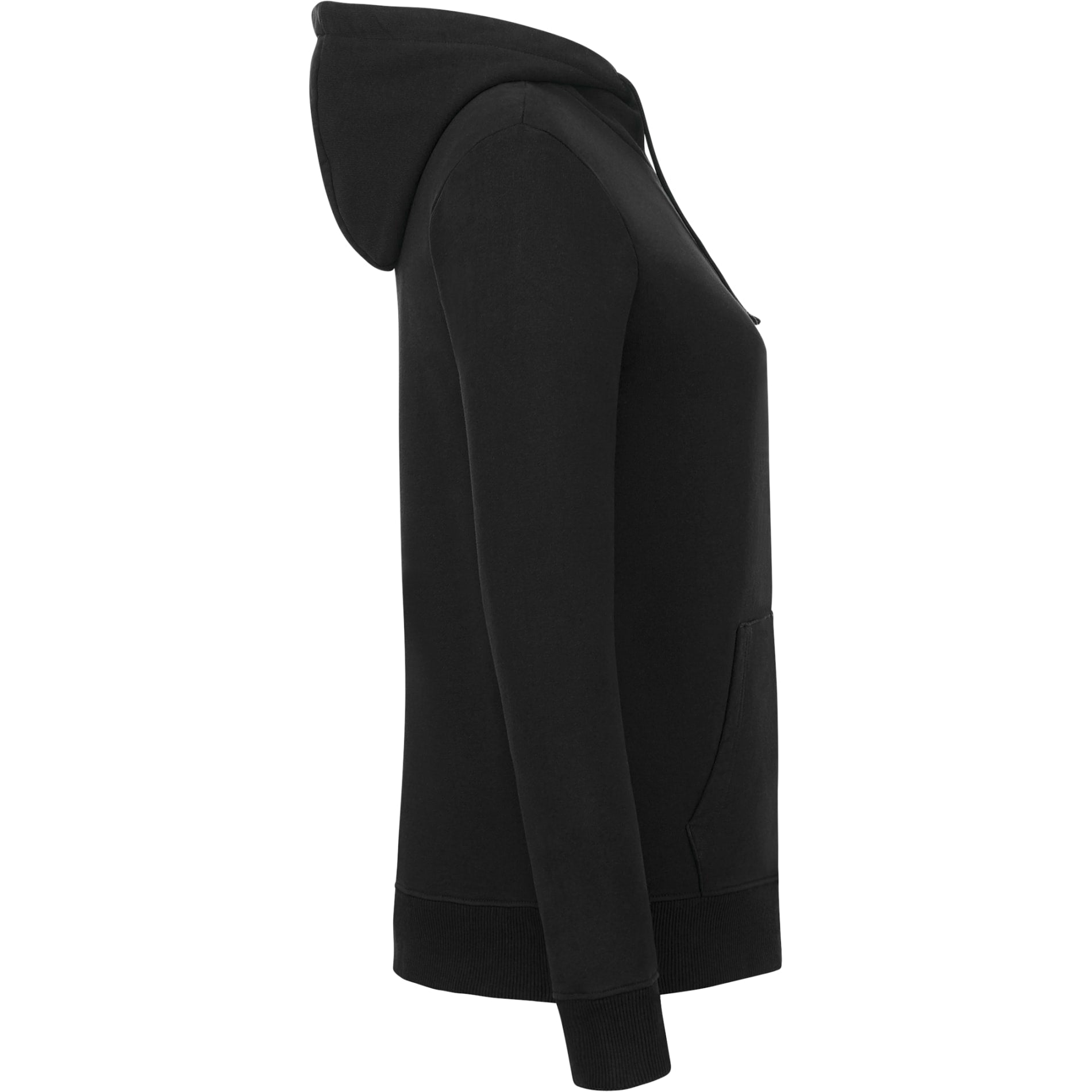 Front View of Black tentree Organic Cotton Zip Hoodie - Women's plain