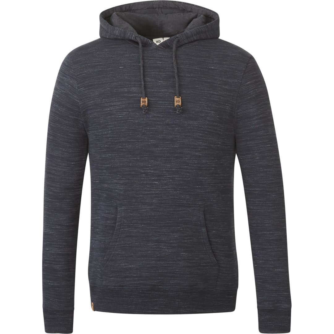 Front View of Black tentree Space Dye Classic Hoodie - Men's plain