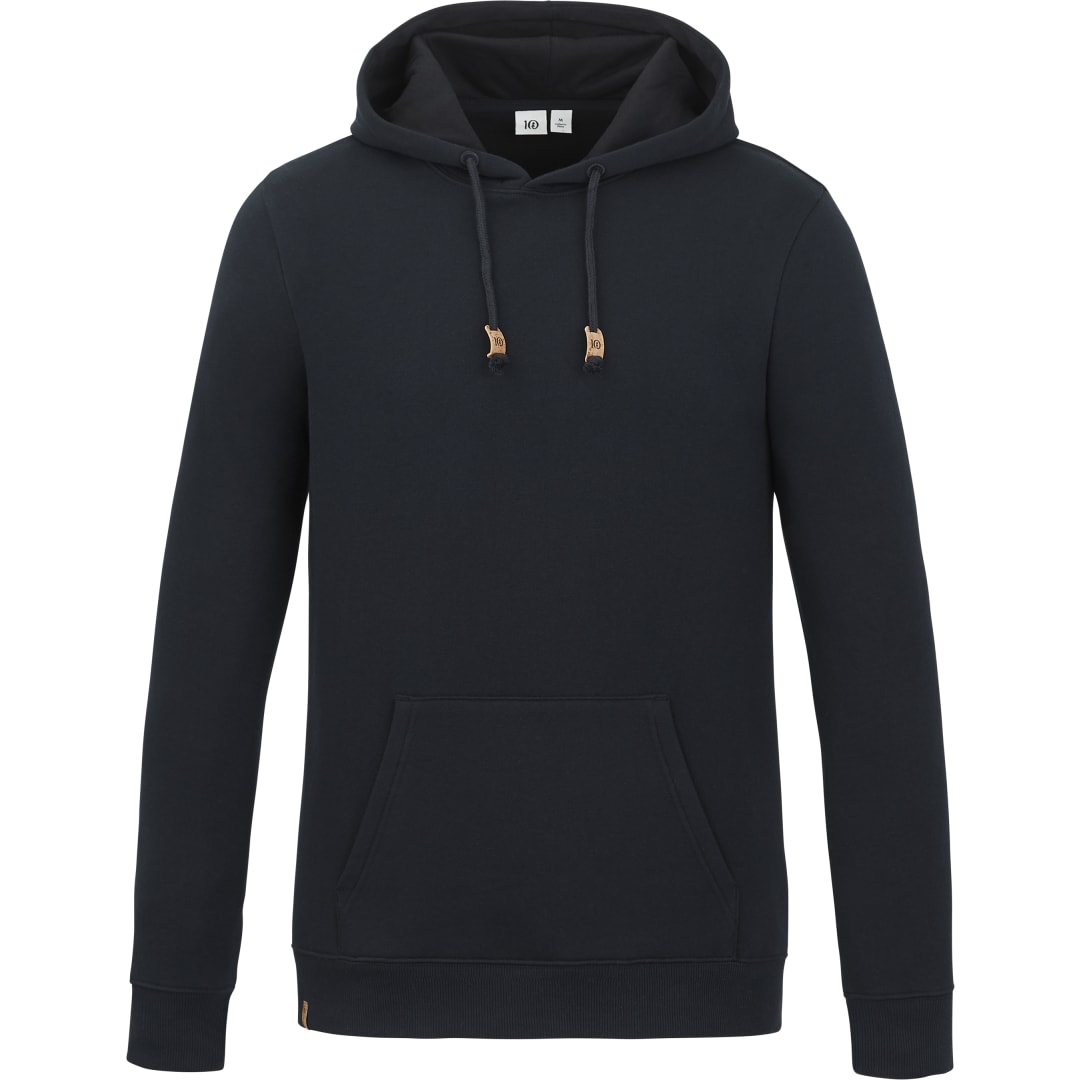 Front View of Black tentree Space Dye Classic Hoodie - Men's plain
