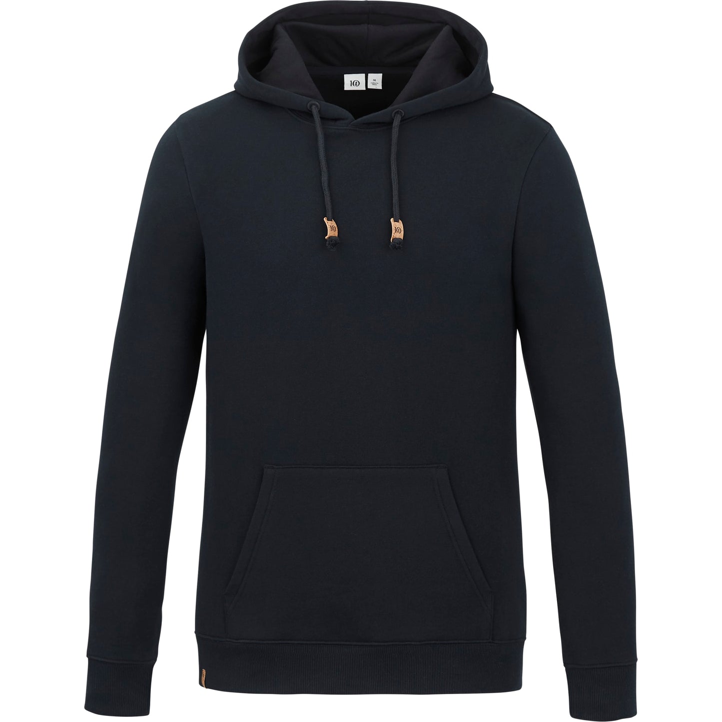 Front View of Black tentree Space Dye Classic Hoodie - Men's plain