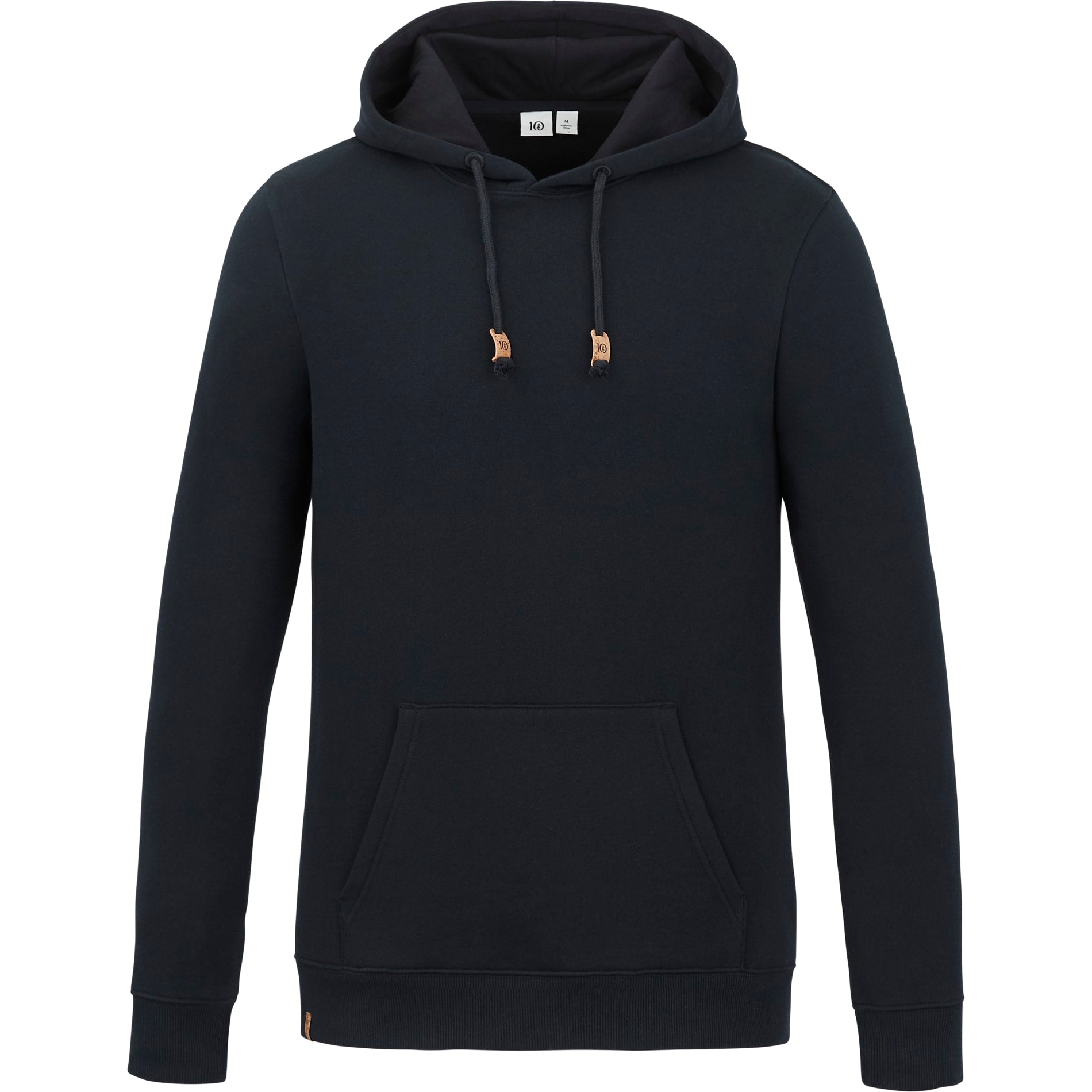 Front View of Black tentree Space Dye Classic Hoodie - Men's plain