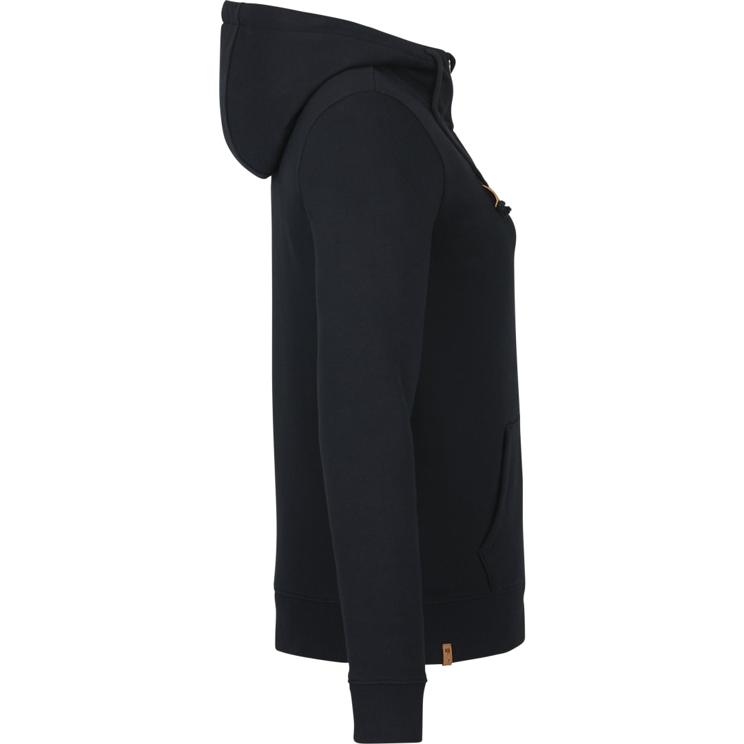 Front View of Black tentree Space Dye Zip Hoodie - Women's plain