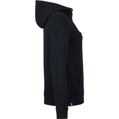 Front View of Black tentree Space Dye Zip Hoodie - Women's plain