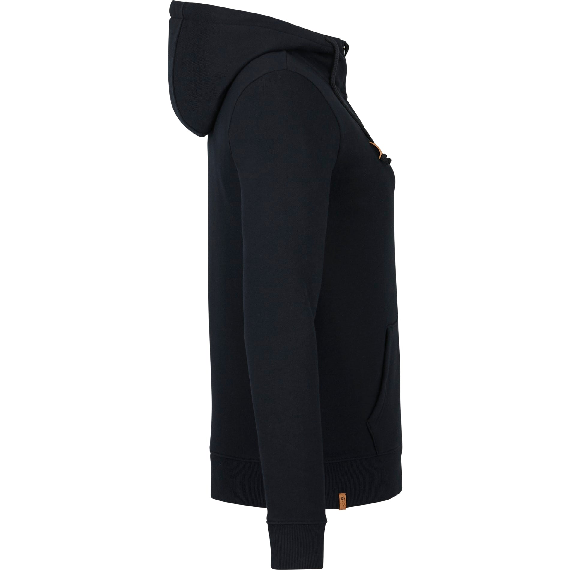 Front View of Black tentree Space Dye Zip Hoodie - Women's plain