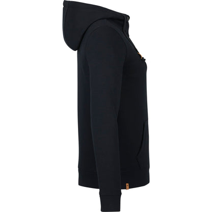 Front View of Black tentree Space Dye Zip Hoodie - Women's plain