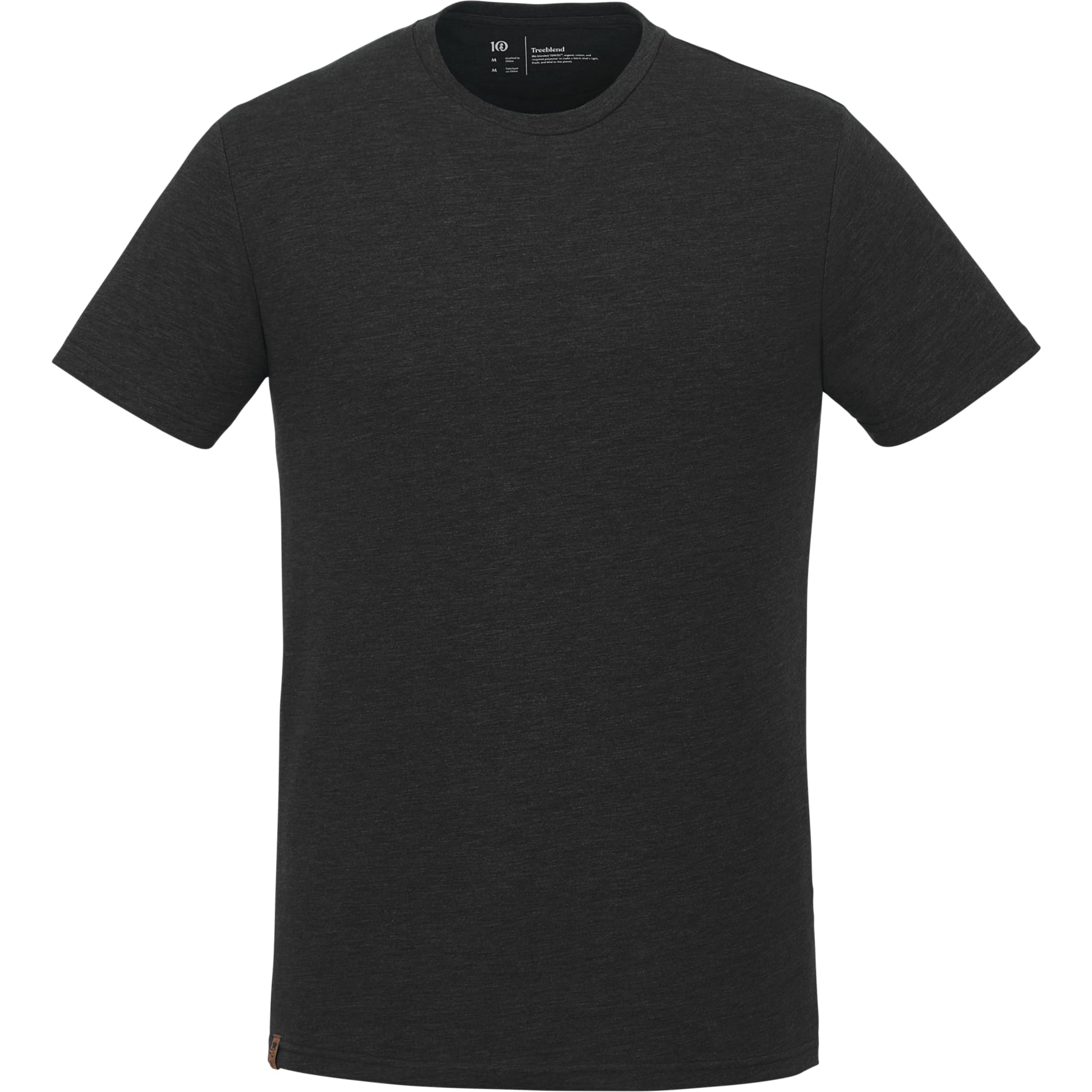 Front View of Black tentree TreeBlend Classic T-Shirt - Men's plain