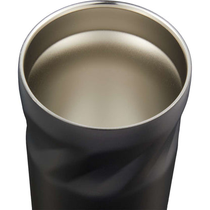 Front View of Black Thalia 16oz Vacuum Tumbler