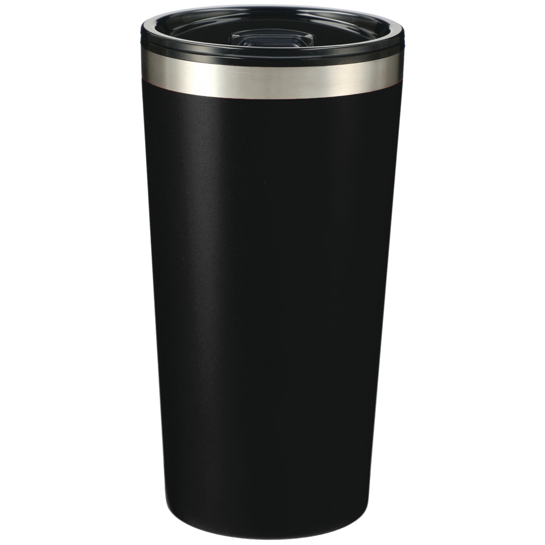 Front View of Black Thor 16oz Tumbler plain