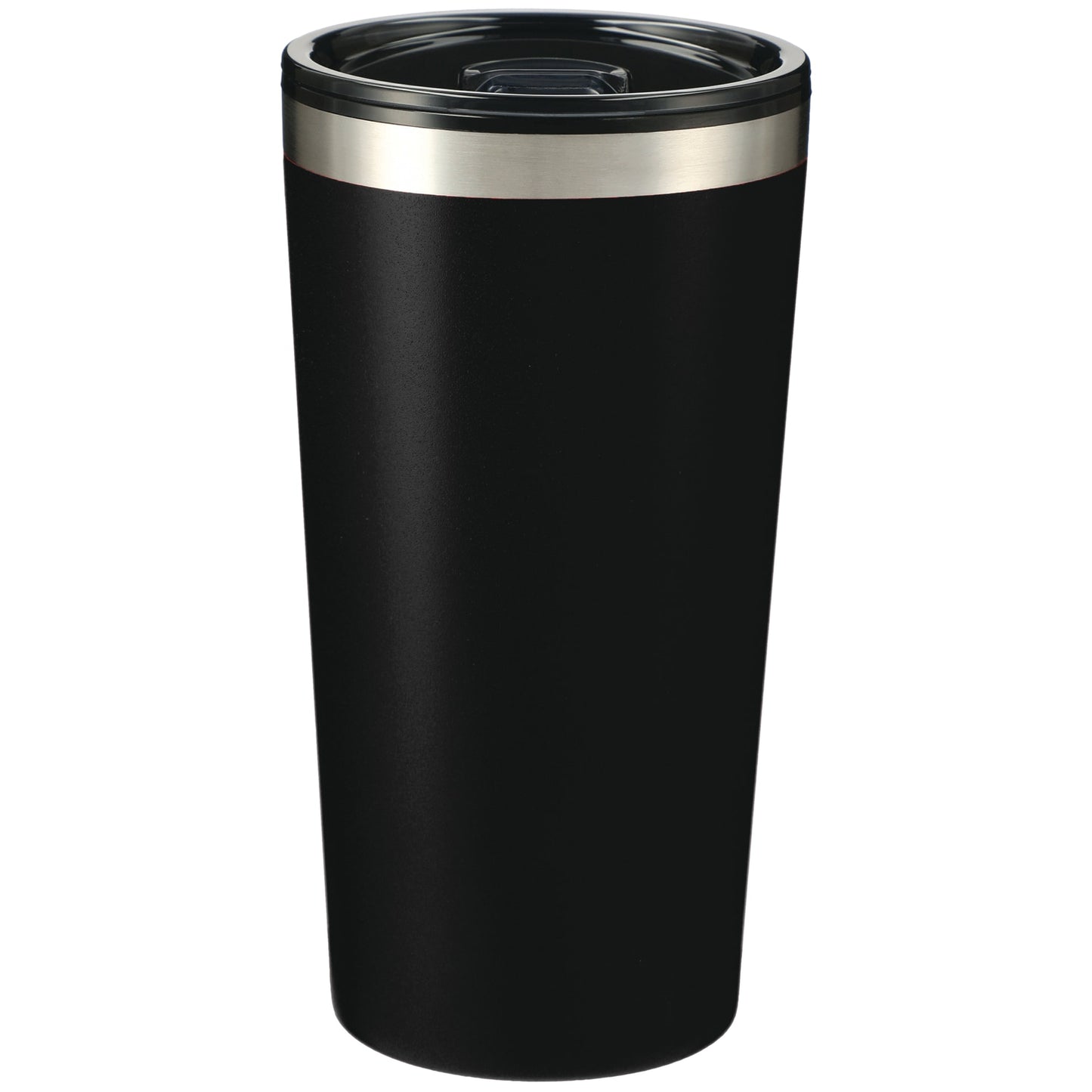 Front View of Black Thor 16oz Tumbler plain
