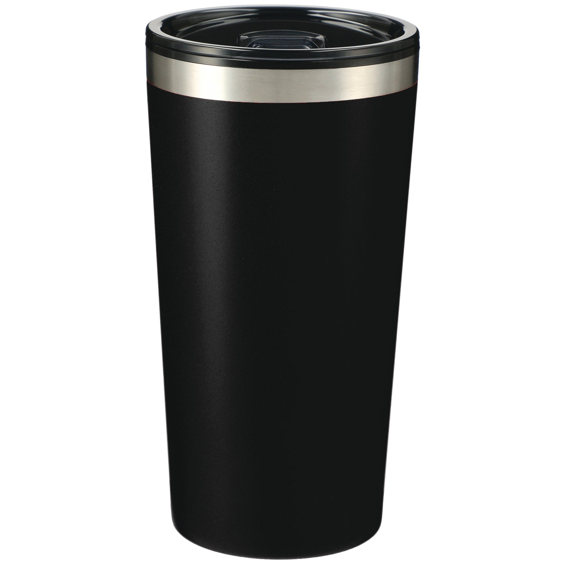 Front View of Black Thor 16oz Tumbler plain