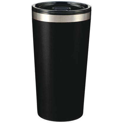 Front View of Black Thor 16oz Tumbler plain
