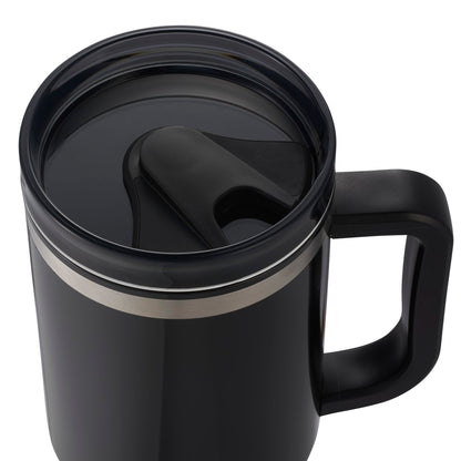 Front View of Black Thor 40oz Straw Tumbler