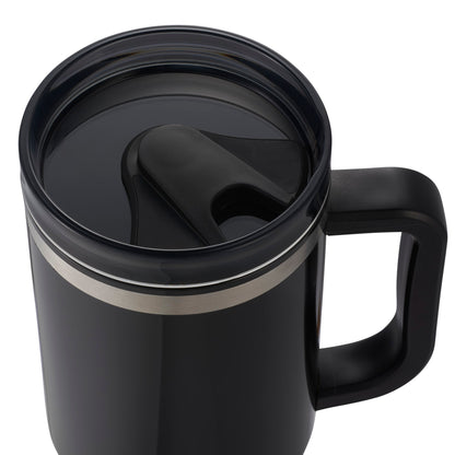 Front View of Black Thor 40oz Straw Tumbler