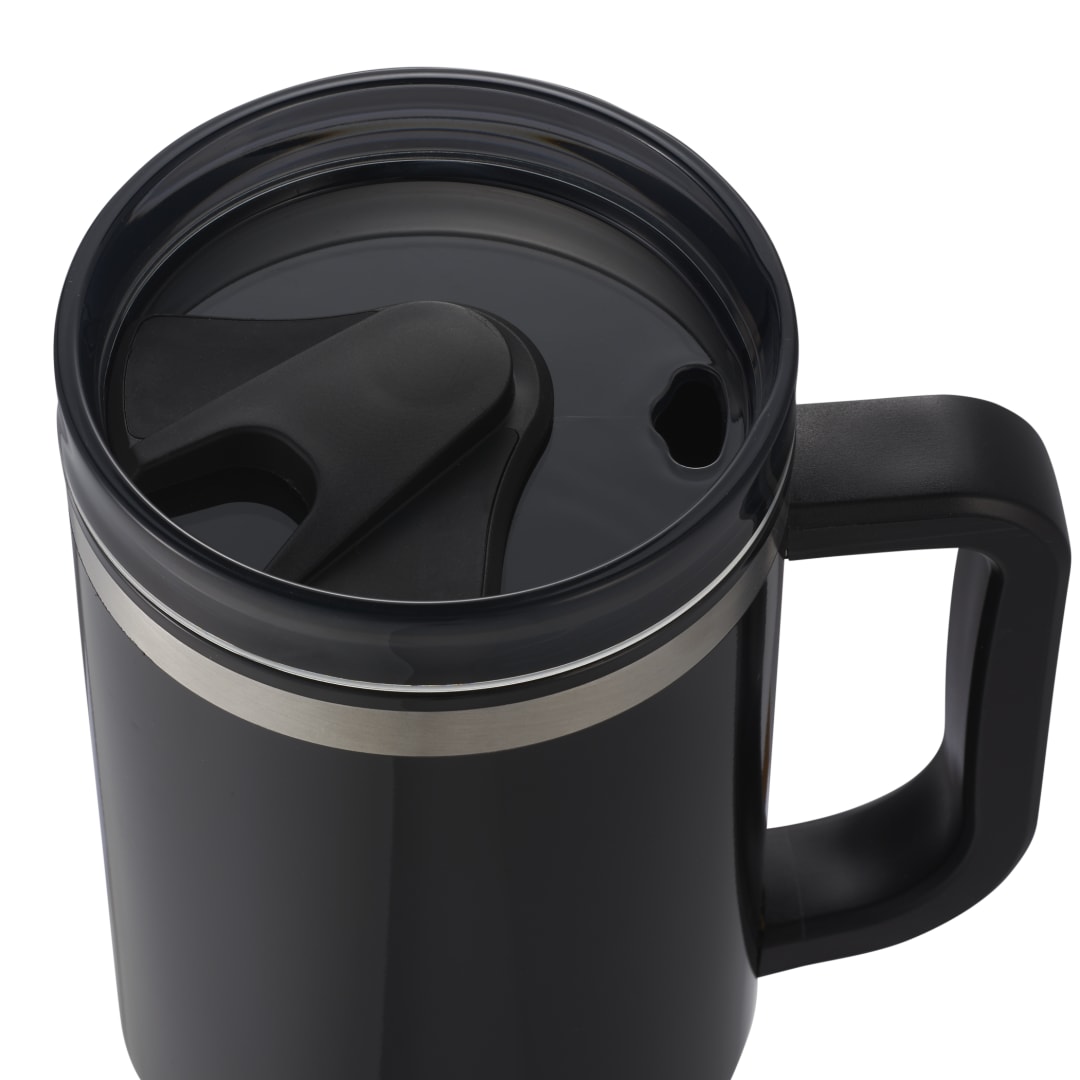 Front View of Black Thor 40oz Straw Tumbler