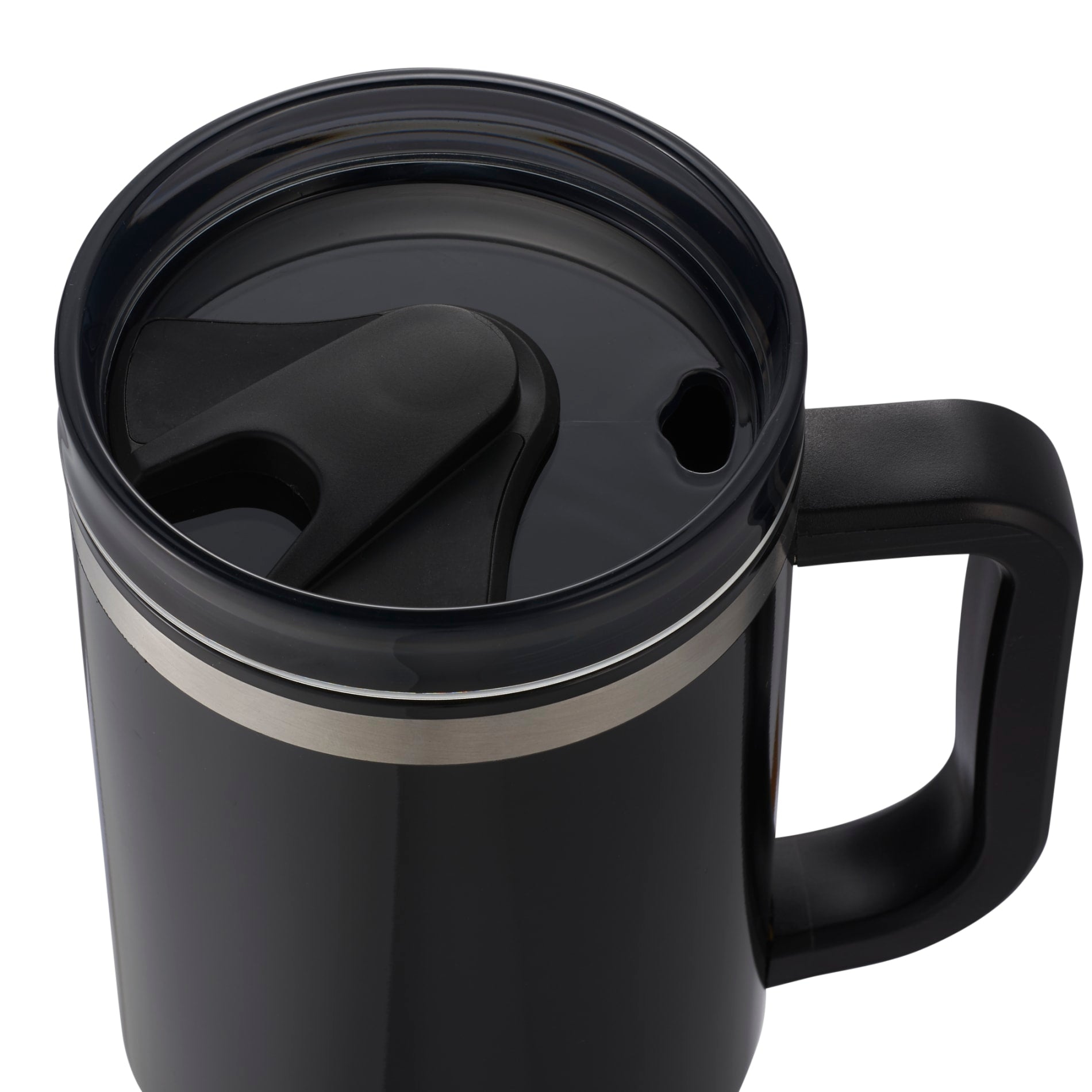 Front View of Black Thor 40oz Straw Tumbler