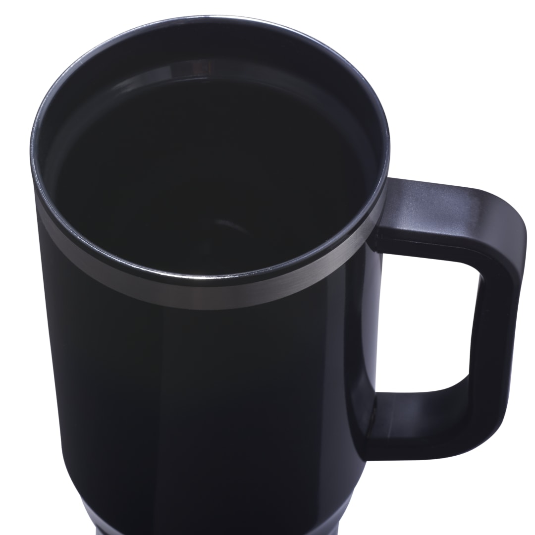 Front View of Black Thor 40oz Straw Tumbler