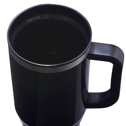 Front View of Black Thor 40oz Straw Tumbler