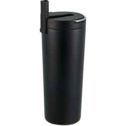 Front View of Black Thor Copper Insulated Tumbler 24oz Flip Straw Lid plain