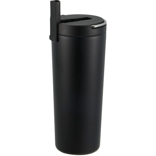 Front View of Black Thor Copper Insulated Tumbler 24oz Flip Straw Lid plain