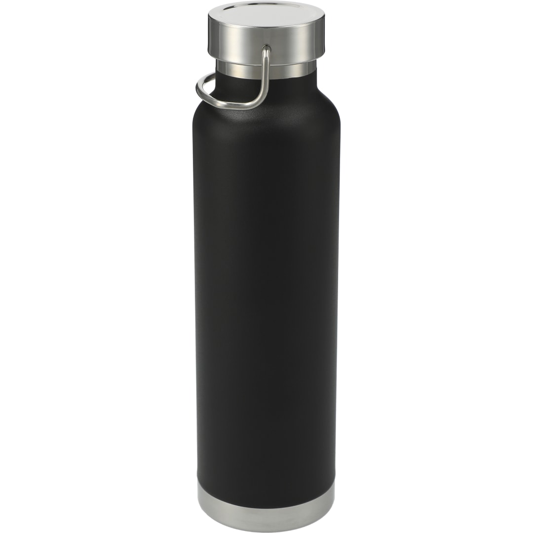 Front View of Black Thor Copper Vacuum Insulated Bottle 22oz plain