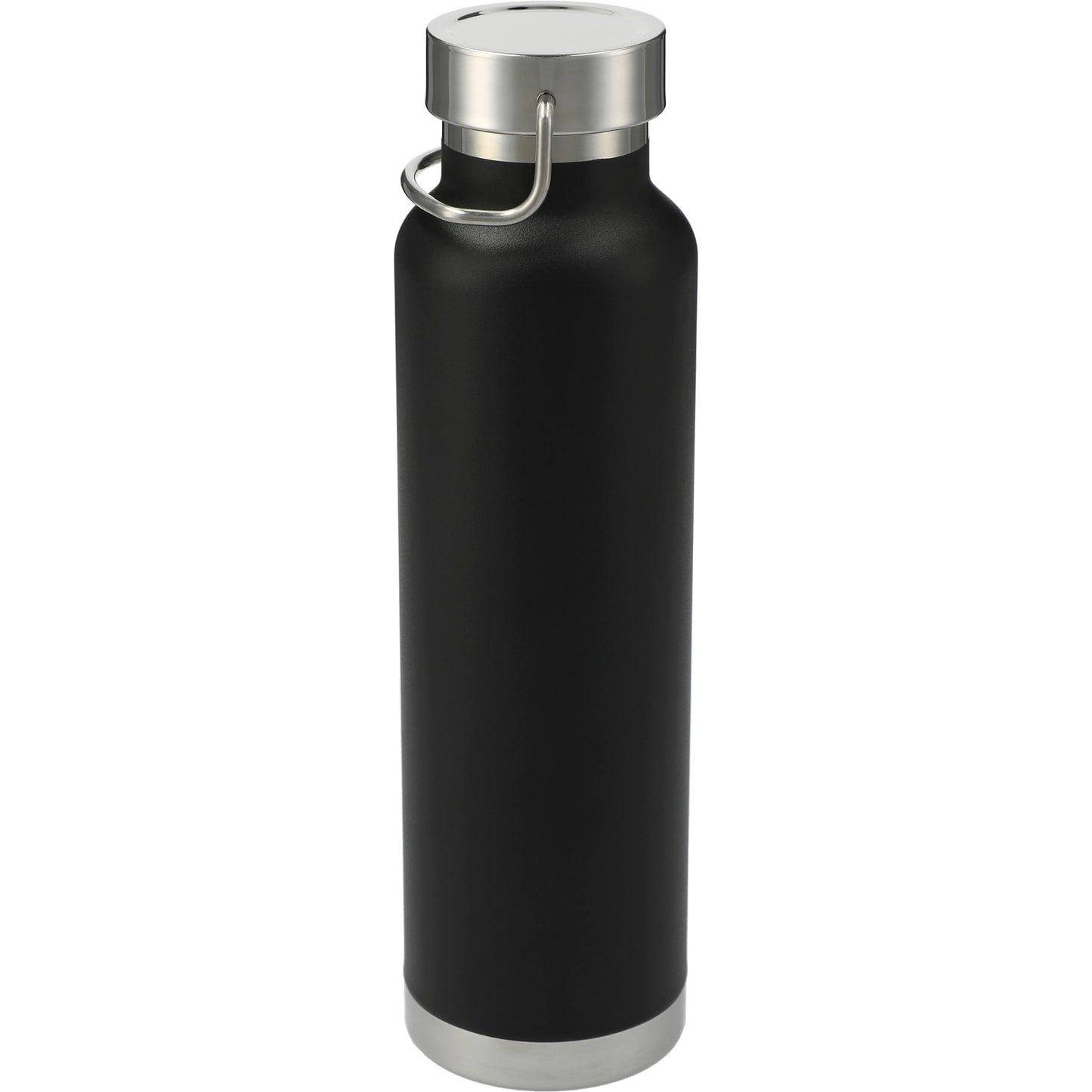 Front View of Black Thor Copper Vacuum Insulated Bottle 22oz plain