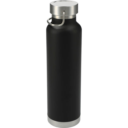 Front View of Black Thor Copper Vacuum Insulated Bottle 22oz plain