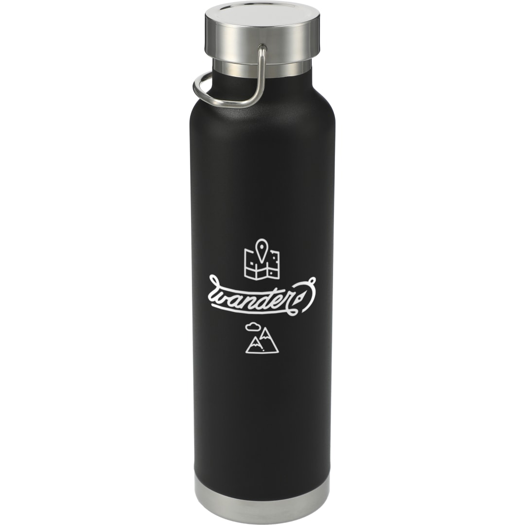 Front View of Black Thor Copper Vacuum Insulated Bottle 22oz