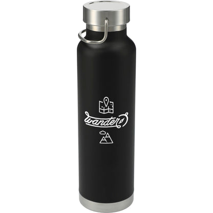 Front View of Black Thor Copper Vacuum Insulated Bottle 22oz