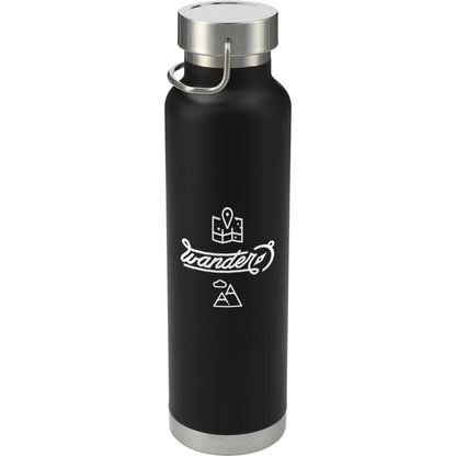 Front View of Black Thor Copper Vacuum Insulated Bottle 22oz