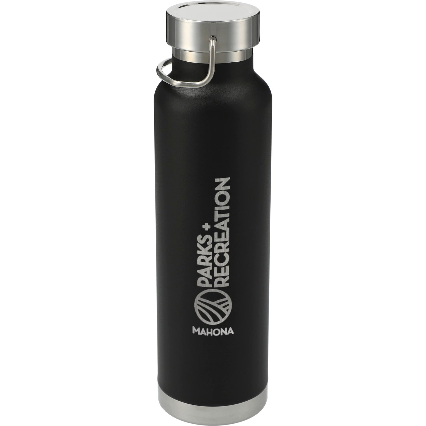 Front View of Black Thor Copper Vacuum Insulated Bottle 22oz