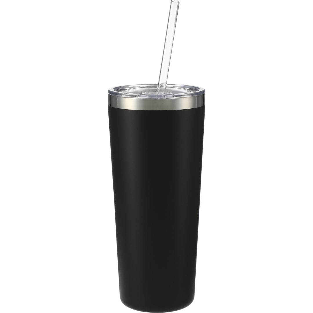 Front View of Black Thor Copper Vacuum Insulated Tumbler 22oz plain