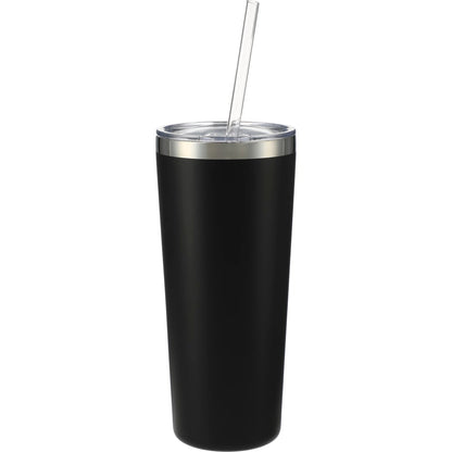 Front View of Black Thor Copper Vacuum Insulated Tumbler 22oz plain